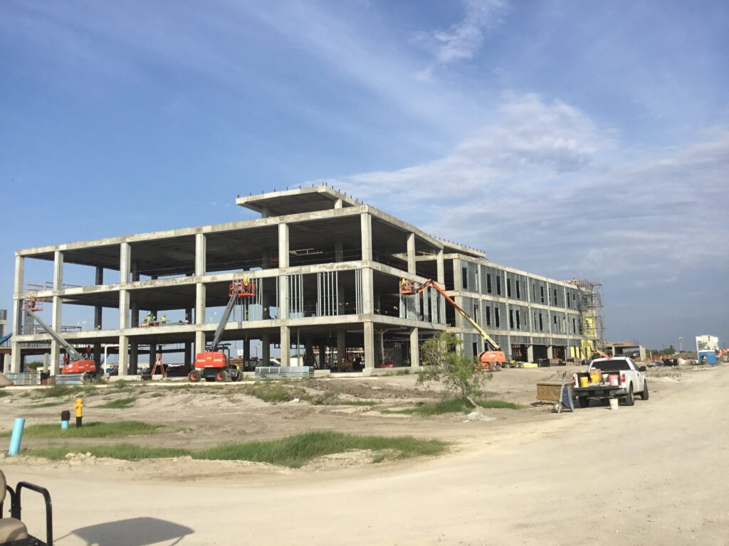 Exterior framing of Del Mar College.