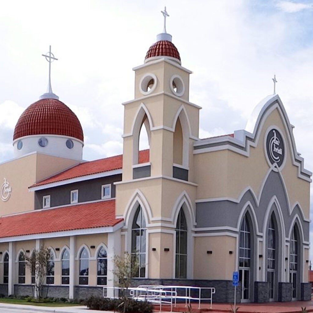 Exterior of Pax Christi Liturgical Center.